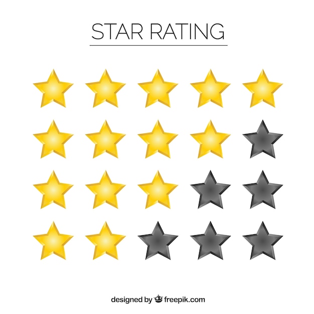 Free Vector star rating set