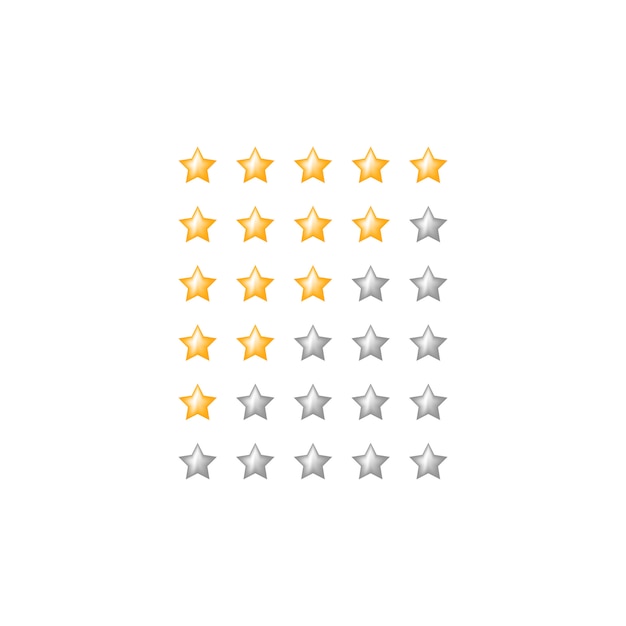 Free Vector star rating web feedback symbol