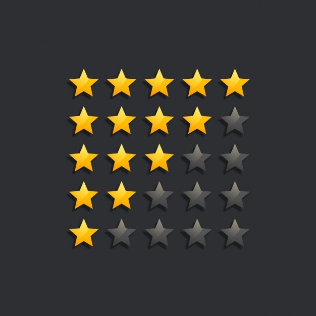 Free Vector star rating with black background