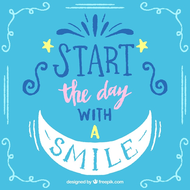 Free Vector star with a smile background