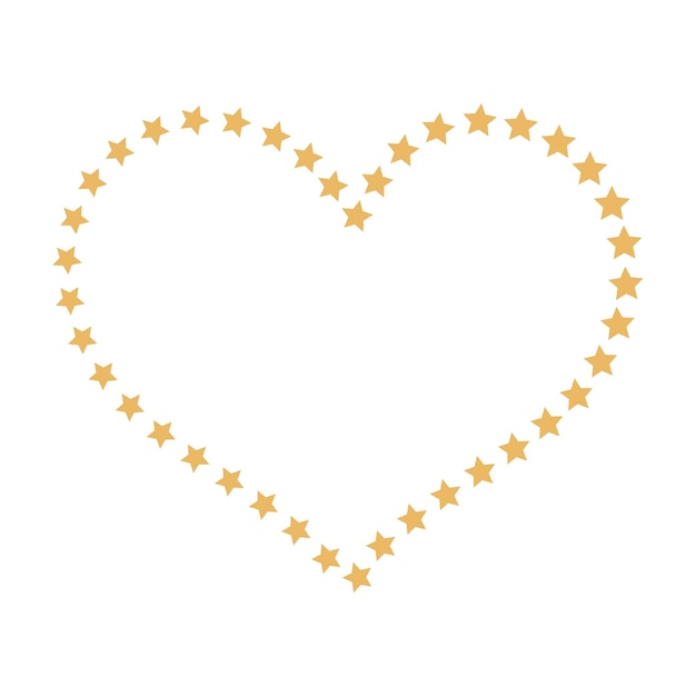 Free Vector stars in heart shape