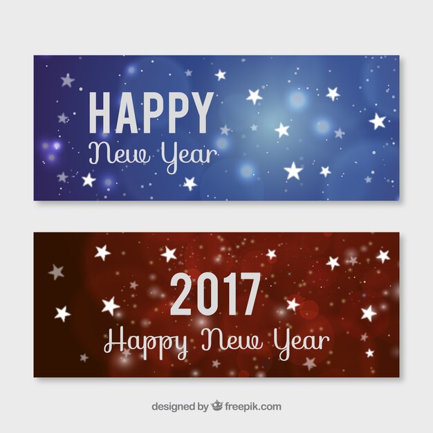 Stars new year banners