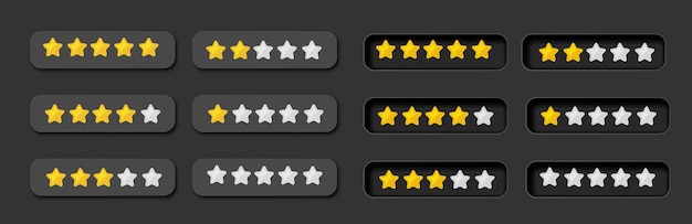 Free Vector stars rating vector stars customer review quality service game rate or score