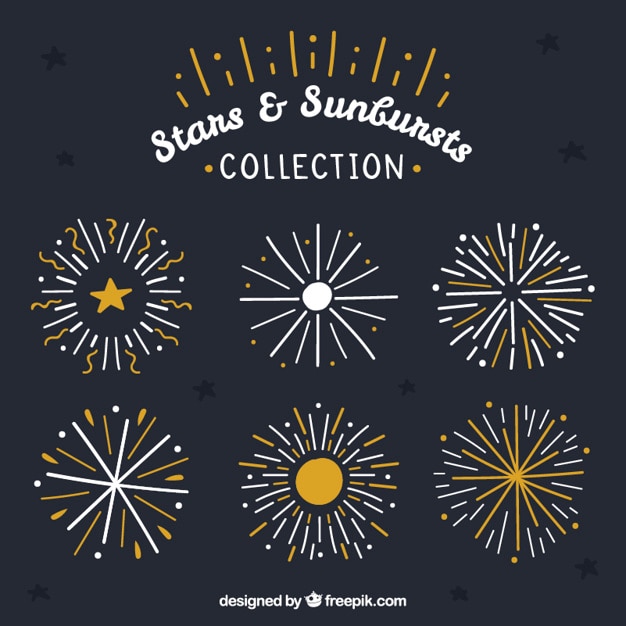 Free Vector stars & sunburst collection