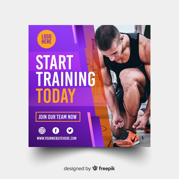 Start training sport banner