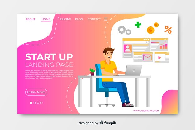 Start up business landing page