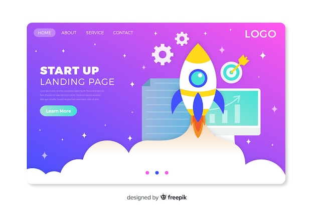 Start up landing page template