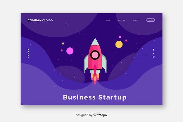 Start-up landing startup landing page