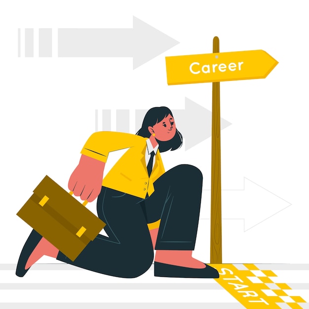 Free Vector starting a career concept illustration