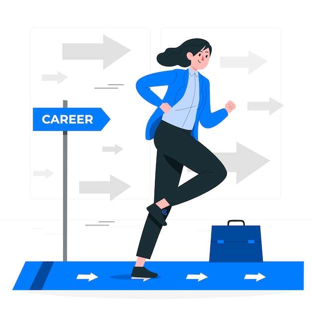 Free vector starting a career concept illustration