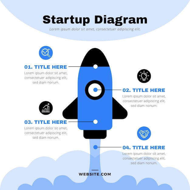 Free Vector startup infographic in flat design