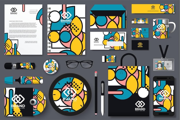 Stationery design set in vector format