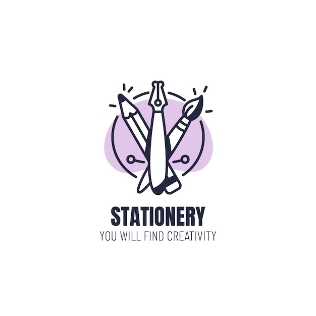 Free Vector stationery store logo template design