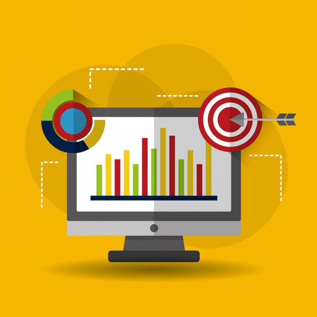 Statistics data analysis business illustration