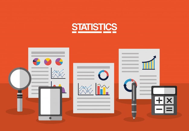 Free Vector statistics data business illustration