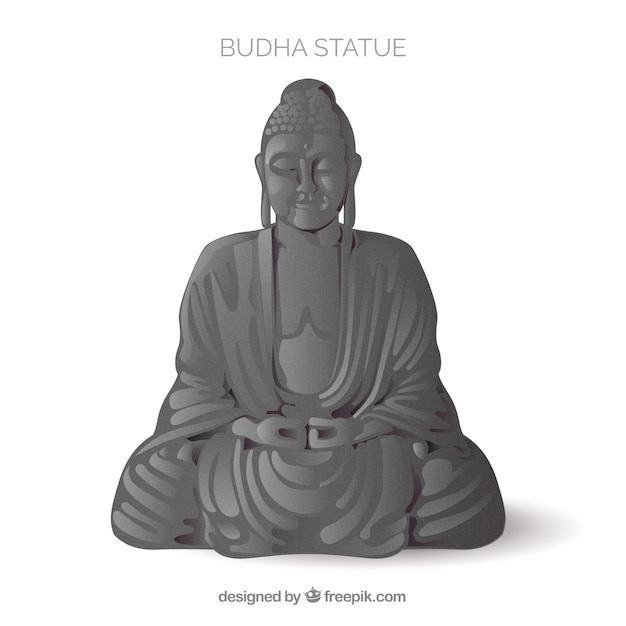 Statue of budha with realistic style