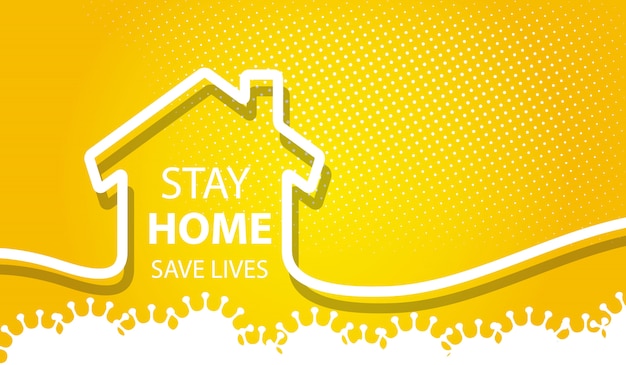 stay home safe lives background