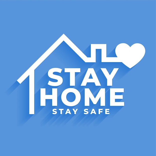 Stay home and stay safe concept poster design