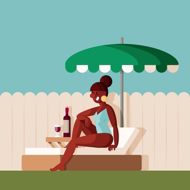 Free Vector staycation concept outdoors