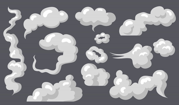 Free Vector steam clouds set