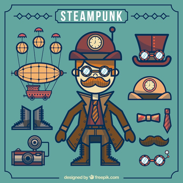 Steampunk element collection