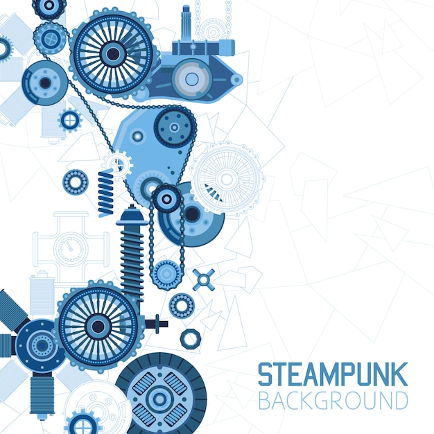 Free Vector steampunk futuristic background