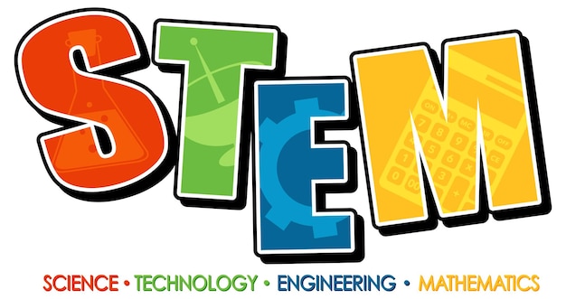 STEM education logo banner on white background