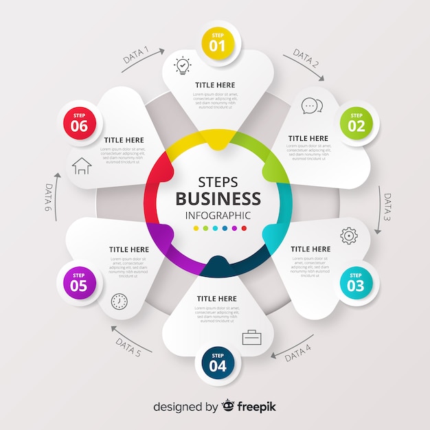 Step business infographic