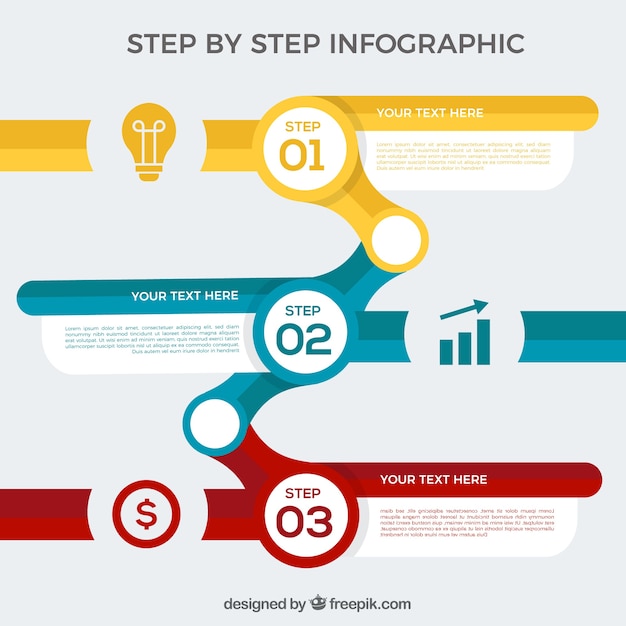 Step by step infographic template