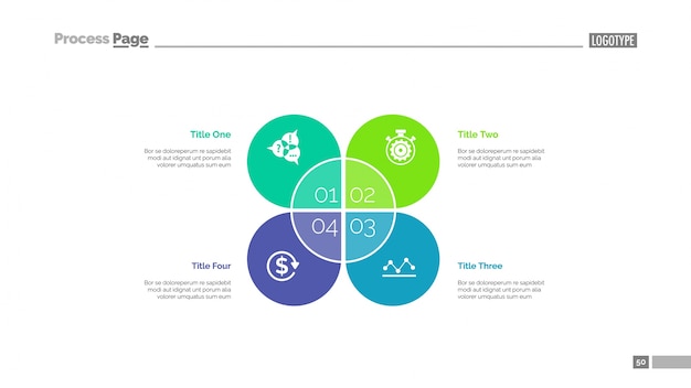 Steps for achieving goals slide template