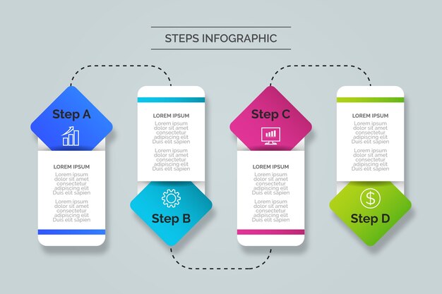 Steps infographics concept