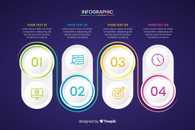 Steps professional infographic