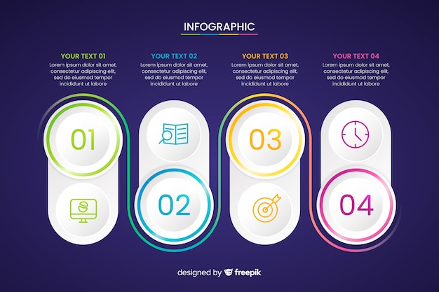 Steps professional infographic