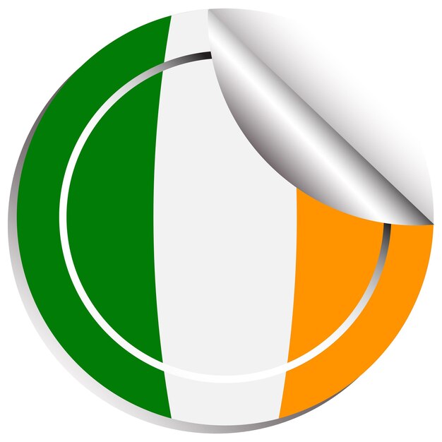 Sticker design for flag of Ireland