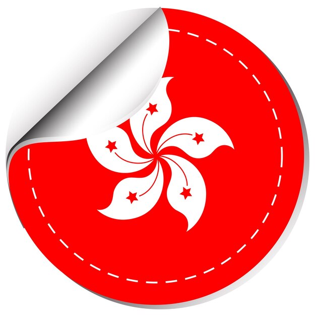 Sticker design for Hongkong flag