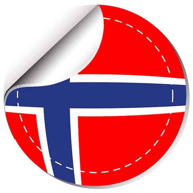 Sticker design for Norway flag