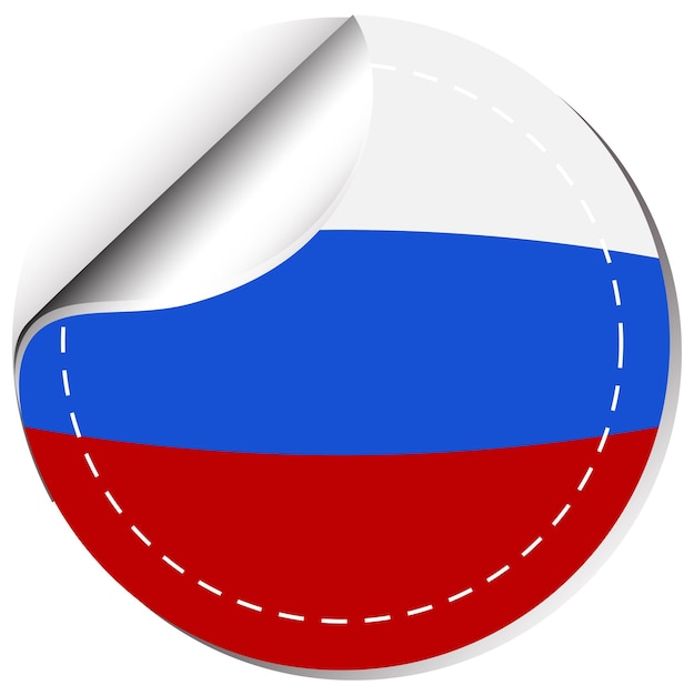 Sticker design for Russia flag