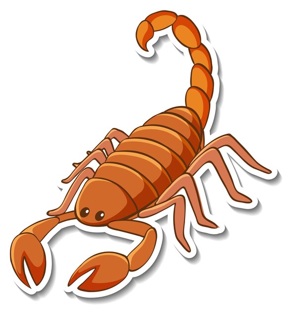 Sticker design with a lobster isolated