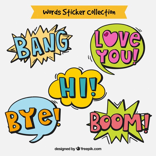 Sticker pack of five