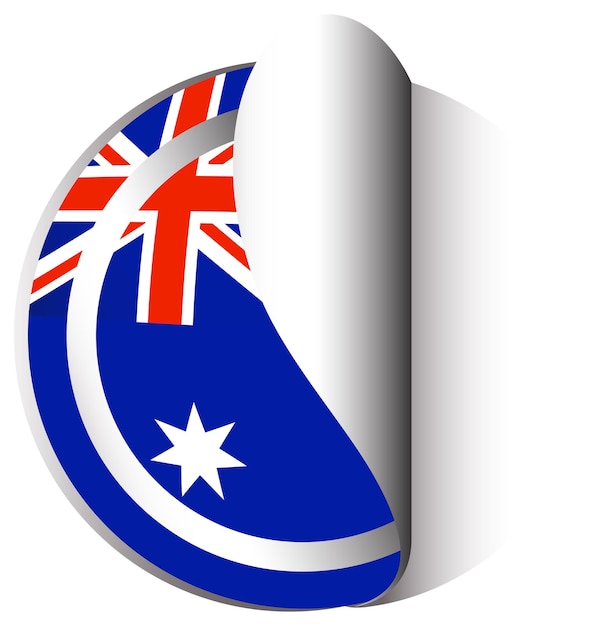 Sticker template for Australia flag