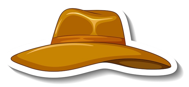 Free Vector a sticker template with a floppy hat isolated