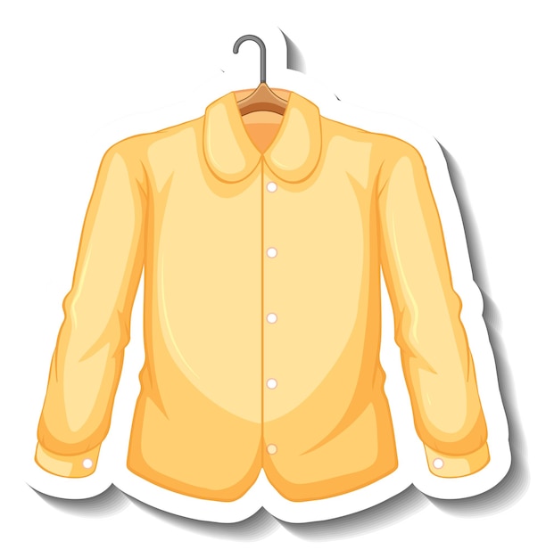 Sticker yellow shirt with coathanger