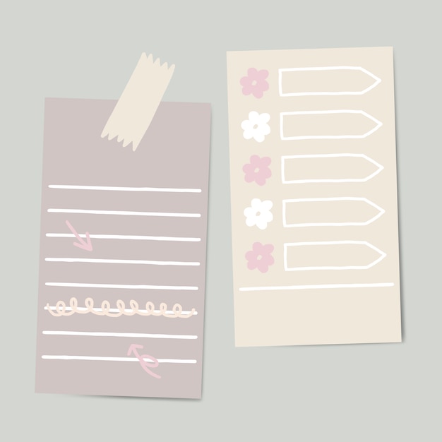 Free Vector sticky notes set