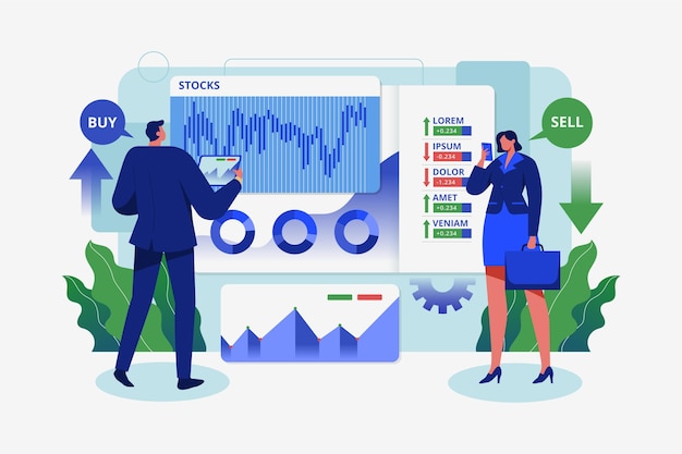 Free Vector stock exchange data