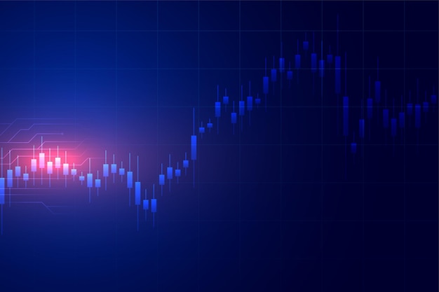 Free Vector stock market and exchange background with chart diagram for investment