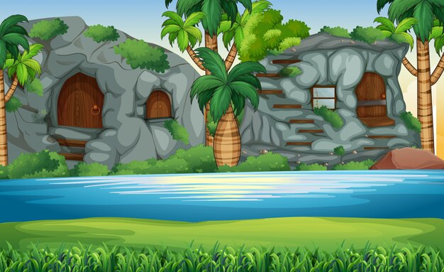 A stone age background