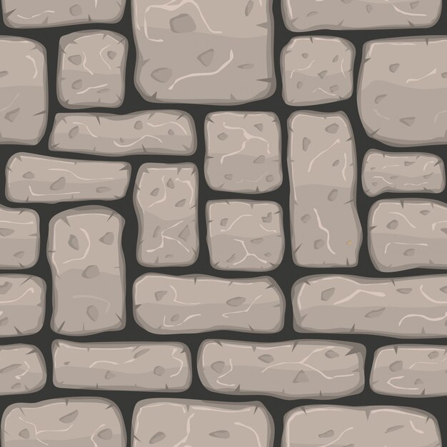 Stone wall with cartoon style