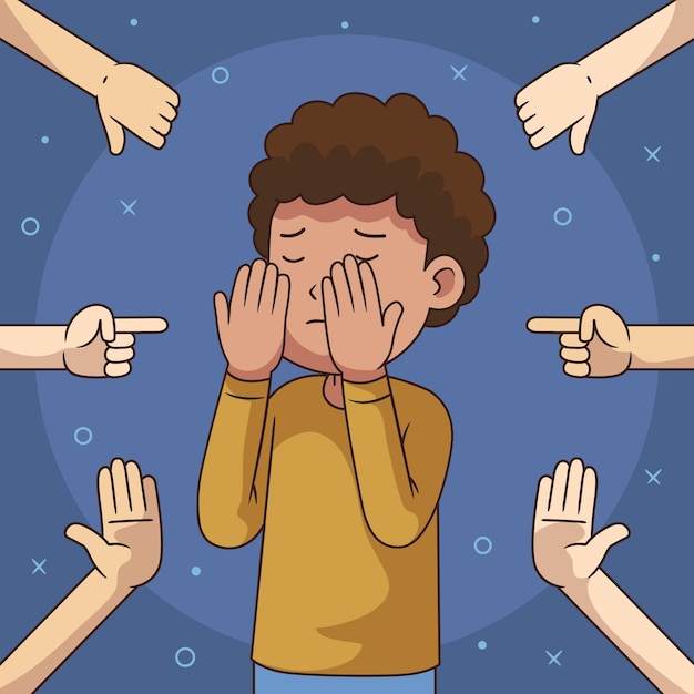 Free Vector stop bullying concept illustrated