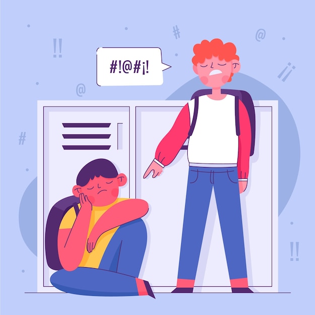 Free Vector stop bullying concept