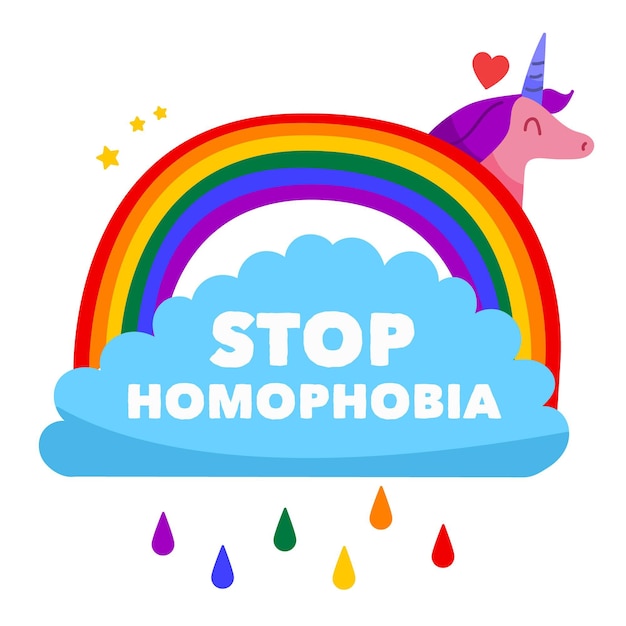 Stop homophobia illustration concept